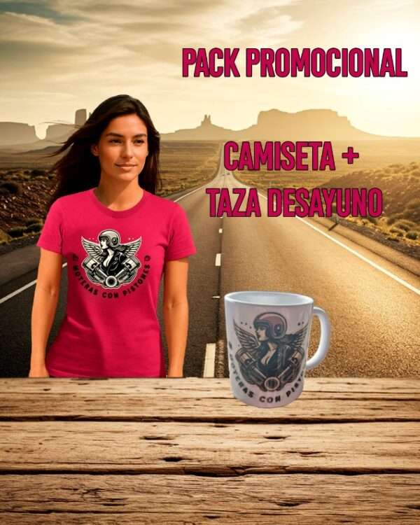 Pack Madres con Pistones: Camiseta + Taza