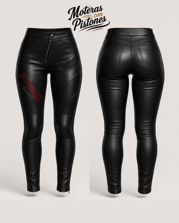 Pantalón de moto mujer NEON TRACK a medida  Moteras con Pistones - Imagen 3