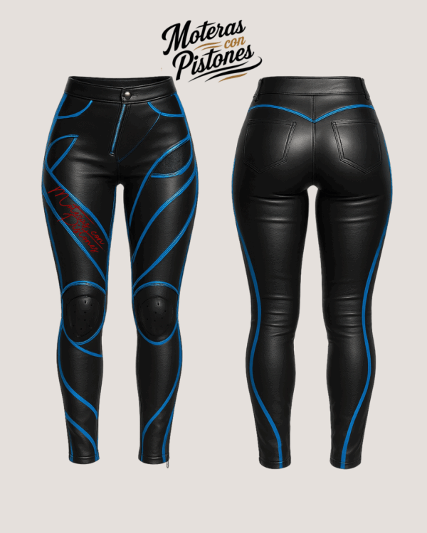 Pantalón de moto mujer NEON TRACK a medida  Moteras con Pistones